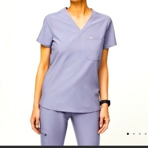 LIMITED EDITION: Women’s Vapor Blue Space Dye Figs scrub top
